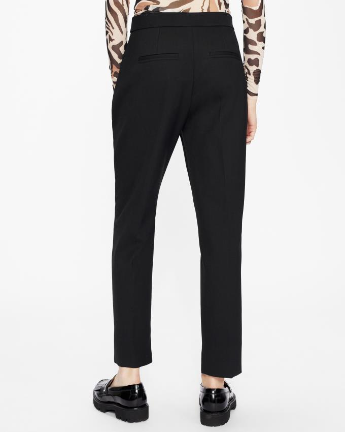 Pantalon Ted Baker Tapered leg tailored Noir Femme | LVX-58594671